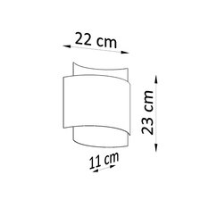 Kinkiet IMPACT biały 23x11x22cm nowoczesny G9 do salonu - Miniaturka zdjęcia nr 5