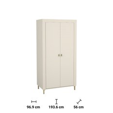 Szafa 96,9x56x193,6 cm  Mossa  dwudrzwiowa kaszmir do sypialni i pokoju - Miniaturka zdjęcia nr 4
