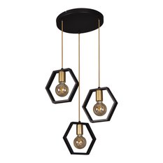 Lampa wisząca K-4722 HONEY 40x85x40 cm do salonu lub pokoju czarny/złoty - Miniaturka zdjęcia nr 5