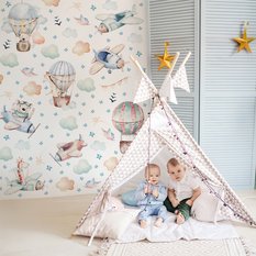 Naklejki Ścienne Dla Dzieci Samoloty Balony 60x30 Ptaki ZESTAW - Miniaturka zdjęcia nr 4