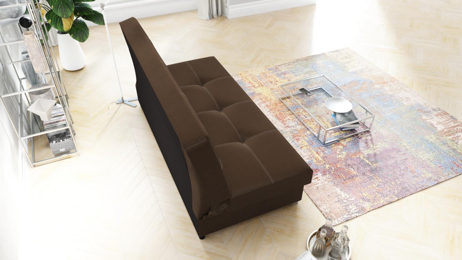 Wersalka Axel 90x195x91 cm do salonu tkanina obiciowa sawana brązowy nr. 4