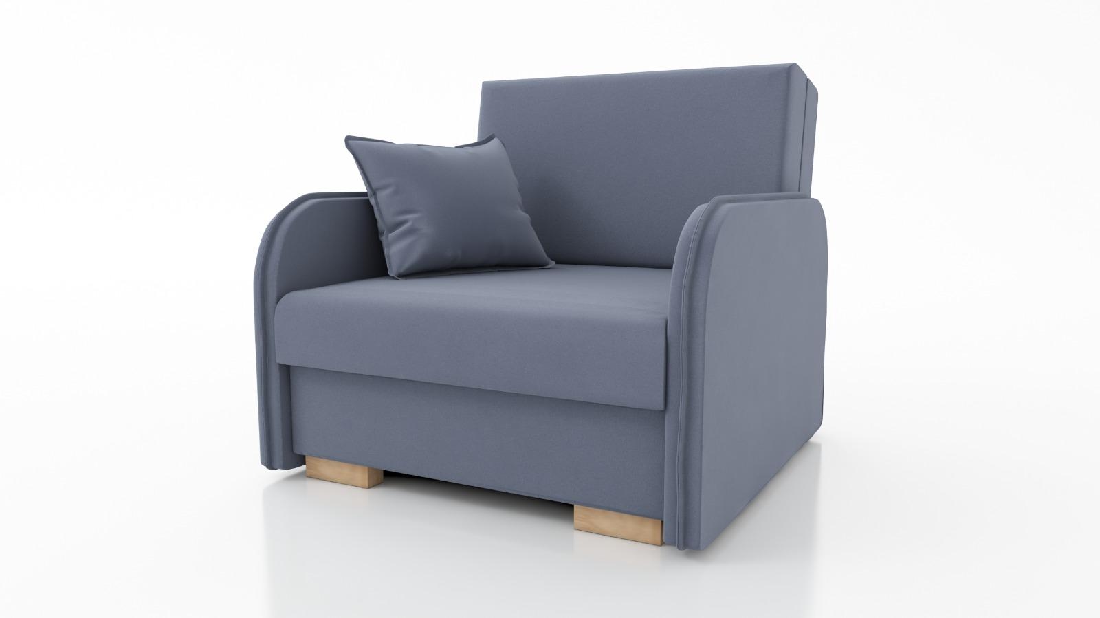 Sofa Gold 98x100x90 cm z funkcją spania do salonu rozkładana jasmine szary