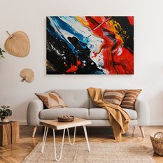 Duży Obraz Do Salonu Abstrakcja Nowoczesny Wzór Farba 120x80cm - Miniaturka zdjęcia nr 3