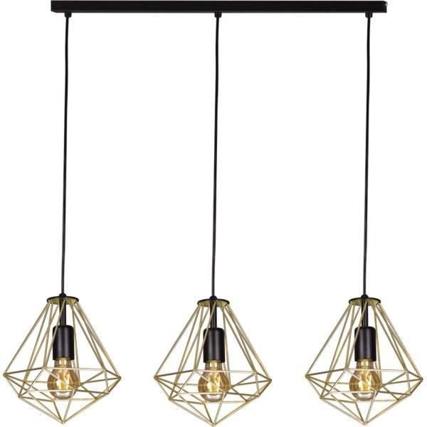 Lampa wisząca K-4812 GOLD 80x95x64 cm do salonu lub pokoju czarny/mosiądz