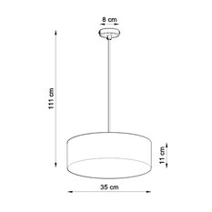 Lampa wisząca ARENA 35 biała 111x35x35cm nowoczesna E27 do salonu - Miniaturka zdjęcia nr 4