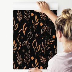 Tapeta Abstrakcyjne ZŁOTE Liście Gałązki Natura  - Miniaturka zdjęcia nr 5