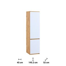 Szafa 45x52x195,2 cm  Arca  dwudrzwiowa dąb wotan biel arktyczna do sypialni i pokoju - Miniaturka zdjęcia nr 2