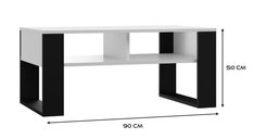 Stolik kawowy 58x90x50 cm nowoczesny ława modern 2P czarny do salonu - Miniaturka zdjęcia nr 4