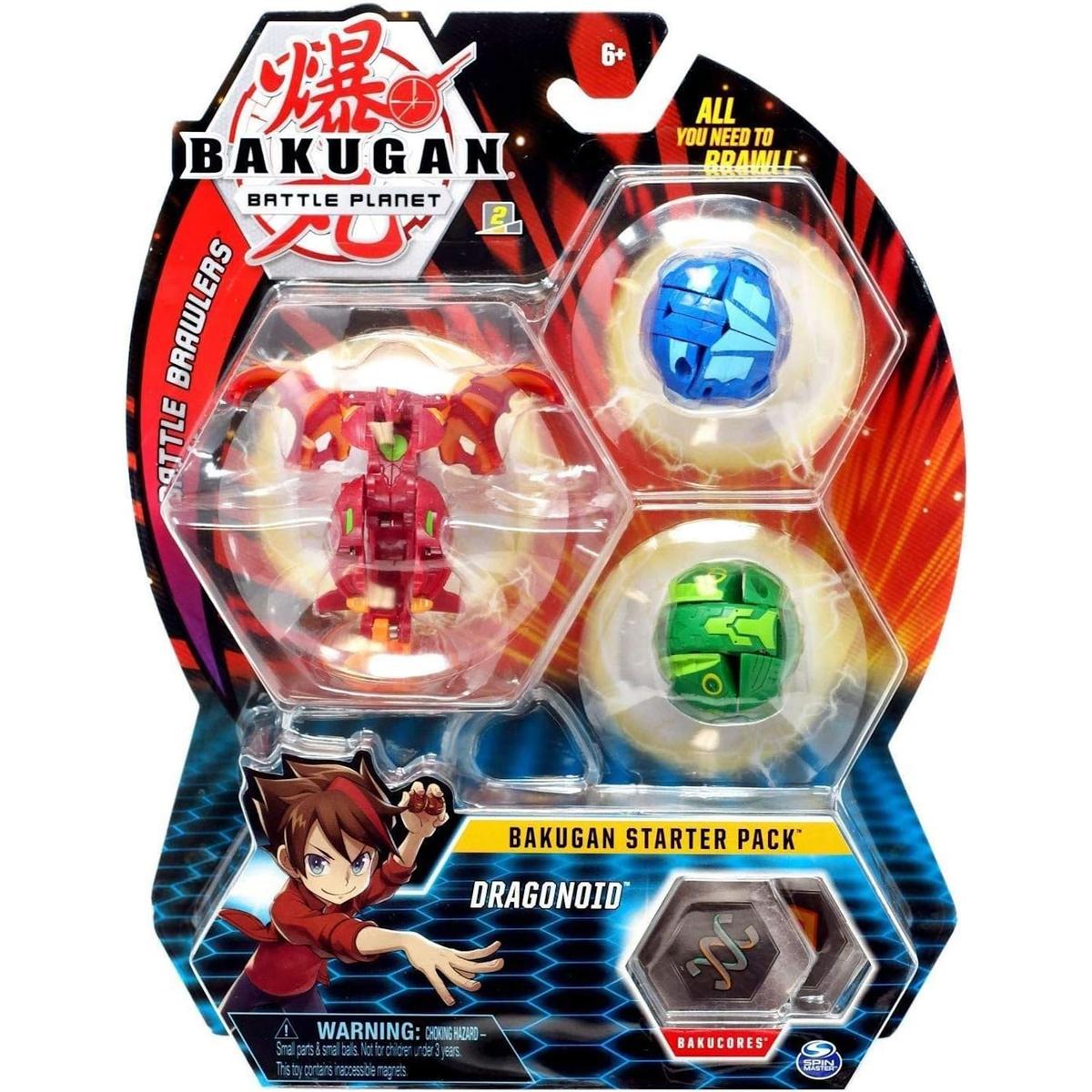 BAKUGAN BATTLE PLANET STARTER PACK 3-PAK DRAGONOID + TROX + MANTONOID