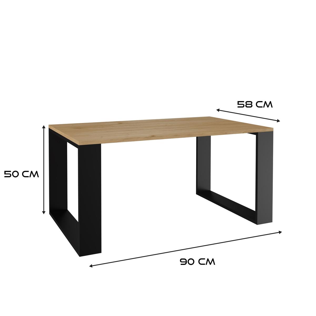 Stolik kawowy MODERN 90x50x58 cm do salonu dąb artisan/czarny nr. 7