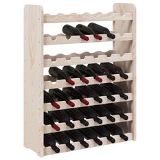  Stojak na wino 67,5x25x87 cm lite drewno sosnowe 42 butelki do salonu - Miniaturka zdjęcia nr 4