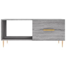 Stolik kawowy 90x50x40 cm z półką i szafką szarość betonu elegancki do salonu - Miniaturka zdjęcia nr 5