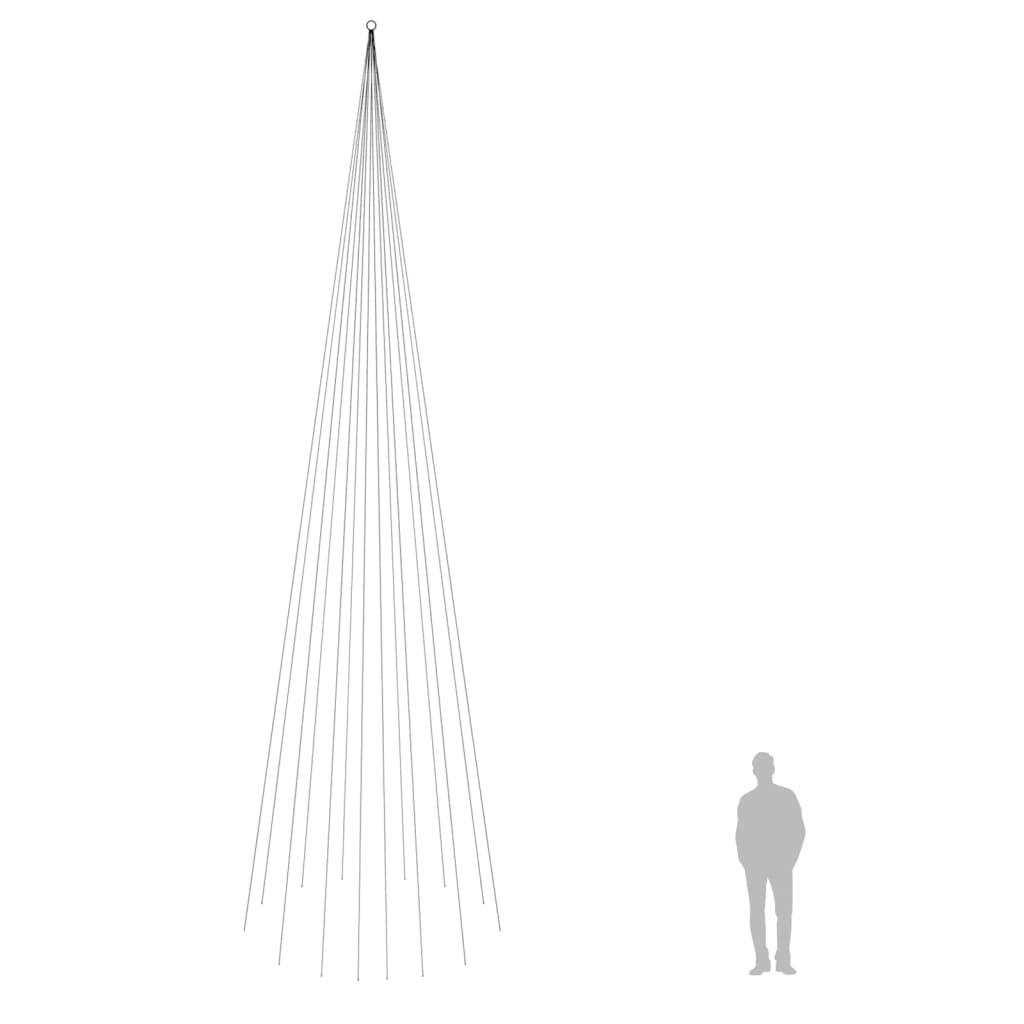 Choinka do montażu na maszcie, 1134 zimnych białych LED, 800 cm nr. 10