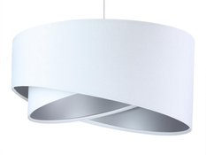 Lampa 50x23x93 cm do salonu sypialni biura wisząca asymetryczna biało srebrna - Miniaturka zdjęcia nr 2