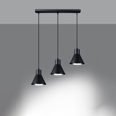 Lampa wisząca TAZILA 3 czarna 120x14x45cm nowoczesna ES111 do salonu - Miniaturka zdjęcia nr 3