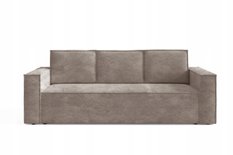 Kanapa CORDA 248x96x93 cm sofa z funkcją spania automat i pojemnik BOUCLE beżowa do salonu - Miniaturka zdjęcia nr 5