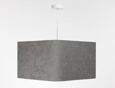 Lampa wisząca Kwadro 40cm szara do salonu  - Miniaturka zdjęcia nr 2