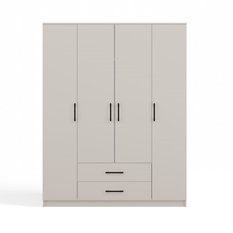Szafa Romana 205x160x52 cm do salonu przedpokoju bez lustra 2 szuflady kaszmir beż - Miniaturka zdjęcia nr 9
