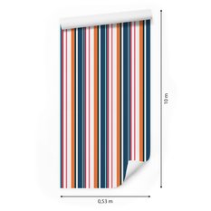 Tapeta w kolorowe, pionowe paski, jadalnia, salon  - Miniaturka zdjęcia nr 2
