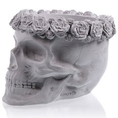 Donica Skull Flowers Unpainted  11 cm - Miniaturka zdjęcia nr 3