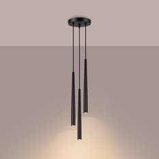 Lampa wisząca Bliss 118x19.5x19.5cm do sypialni salonu czarna - Miniaturka zdjęcia nr 3