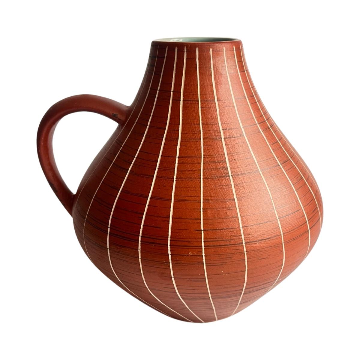 Ceramiczny wazon z uchem Gramann Keramik, Niemcy, lata 70. nr. 6