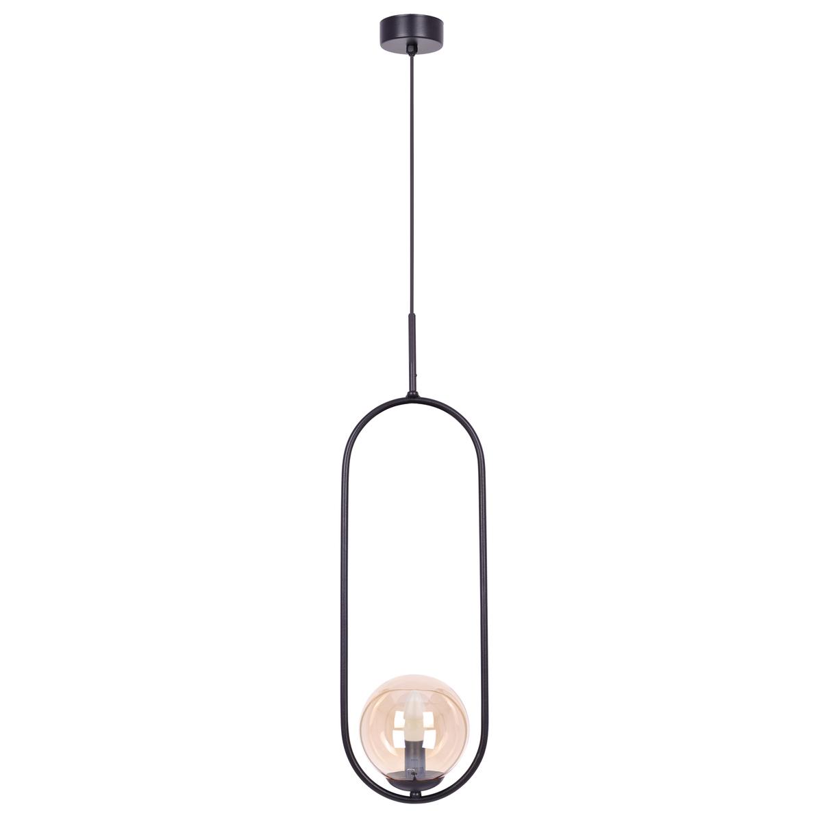 Lampa wisząca K-5120 VENTA 18.5x100x14 cm do salonu lub pokoju bursztynowy/czarny