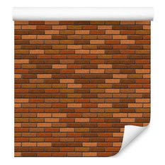 Tapeta Do Salonu Brązowe Postarzane CEGŁY Mur 3D  - Miniaturka zdjęcia nr 6