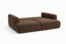 Kanapa z funkcją spania ITALY 253x110x71 cm FLOW trzyosobowa sofa rozkładana brązowa - Miniaturka zdjęcia nr 4