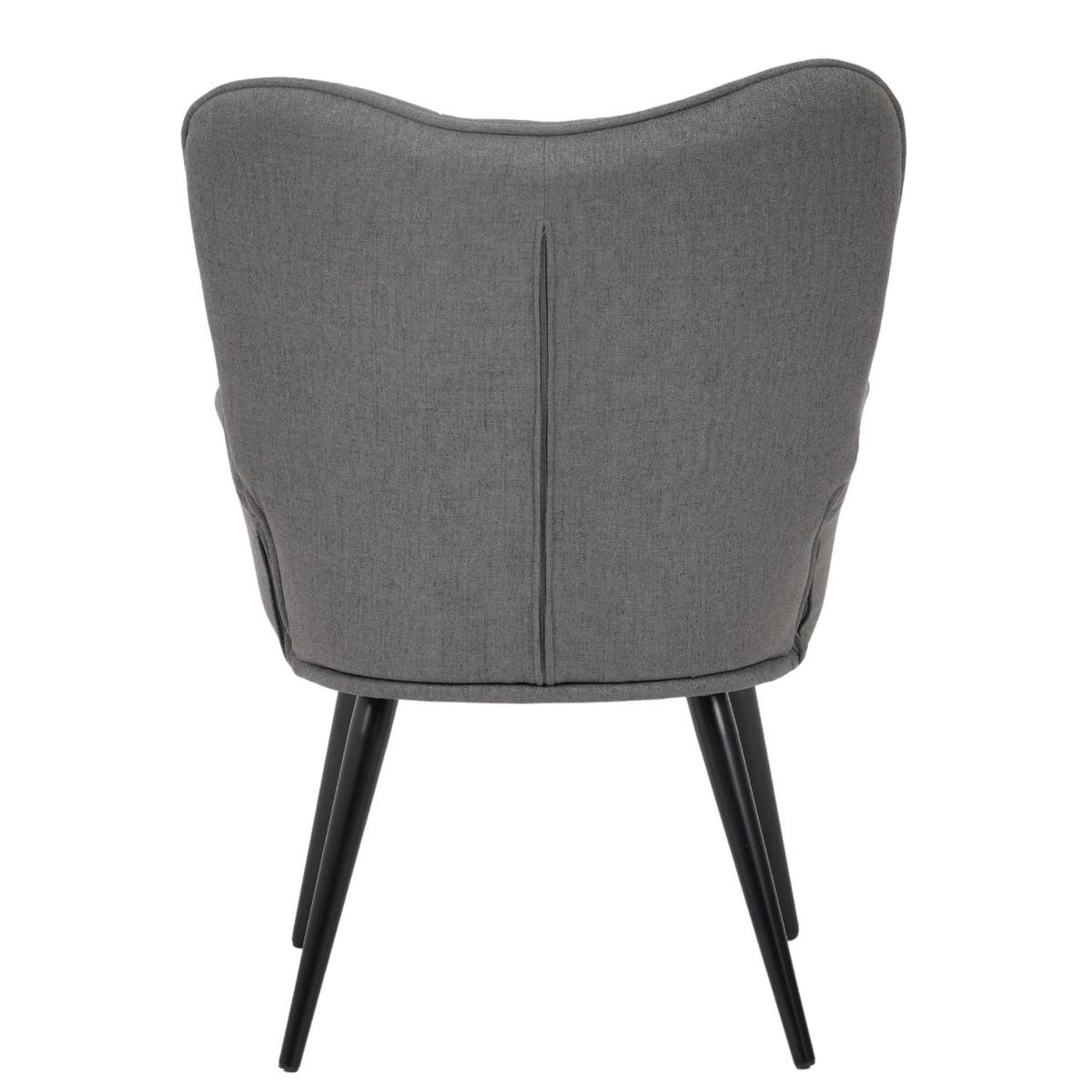 Fotel uszak tapicerowany wypoczynkowy 69x63x89 cm do salonu biura nogi czarne, ciemnoszary nr. 5