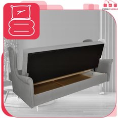 Wersalka sofa uszak kanapa rozkładana Ari szara - Miniaturka zdjęcia nr 3