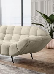 Sofa GAPPA 200x94x82 cm nowoczesna kanapa pikowana wersal beżowa do salonu - Miniaturka zdjęcia nr 4