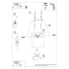 Plafon QUAD naturalne drewno 10x10x10cm GU10 nowoczesna lampa do salonu - Miniaturka zdjęcia nr 5