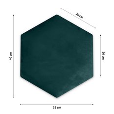 Panele tapicerowane 35x40 na ścianę hexagon turkusowy - Miniaturka zdjęcia nr 3