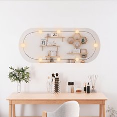 Lustro 40x90 cm do sypialni łazienki ścienne z LED owalne szklane  - Miniaturka zdjęcia nr 3