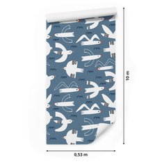 Tapeta ptaki w stylu skandynawskim pokój dziecięcy  - Miniaturka zdjęcia nr 2