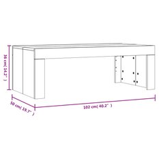 Stolik kawowy 102x50x35 cm szarość betonu do salonu - Miniaturka zdjęcia nr 9