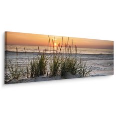 Obraz Do Salonu ZACHÓD Słońca Plaża Wydmy Morze Panorama Pejzaż 145x45cm