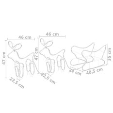 Świąteczna dekoracja renifery z saniami, 576 diod LED - Miniaturka zdjęcia nr 10