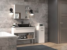  Szafka łazienkowa NEL V DS 85x30x30 cm z szufladą i drzwiami do łazienki biały mat - Miniaturka zdjęcia nr 3