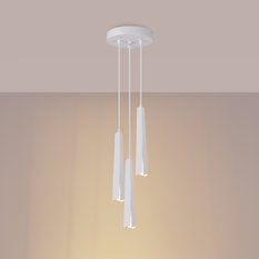 Lampa wisząca PRYSM 3P biała 120x19.5x19.5cm nowoczesna lampa G9 do salonu - Miniaturka zdjęcia nr 3