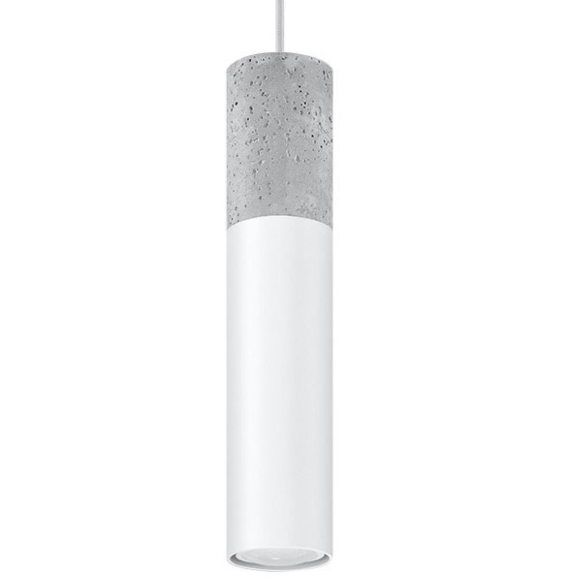 Lampa wisząca BORGIO 1 biały 105x8x8cm nowoczesna G10 do salonu