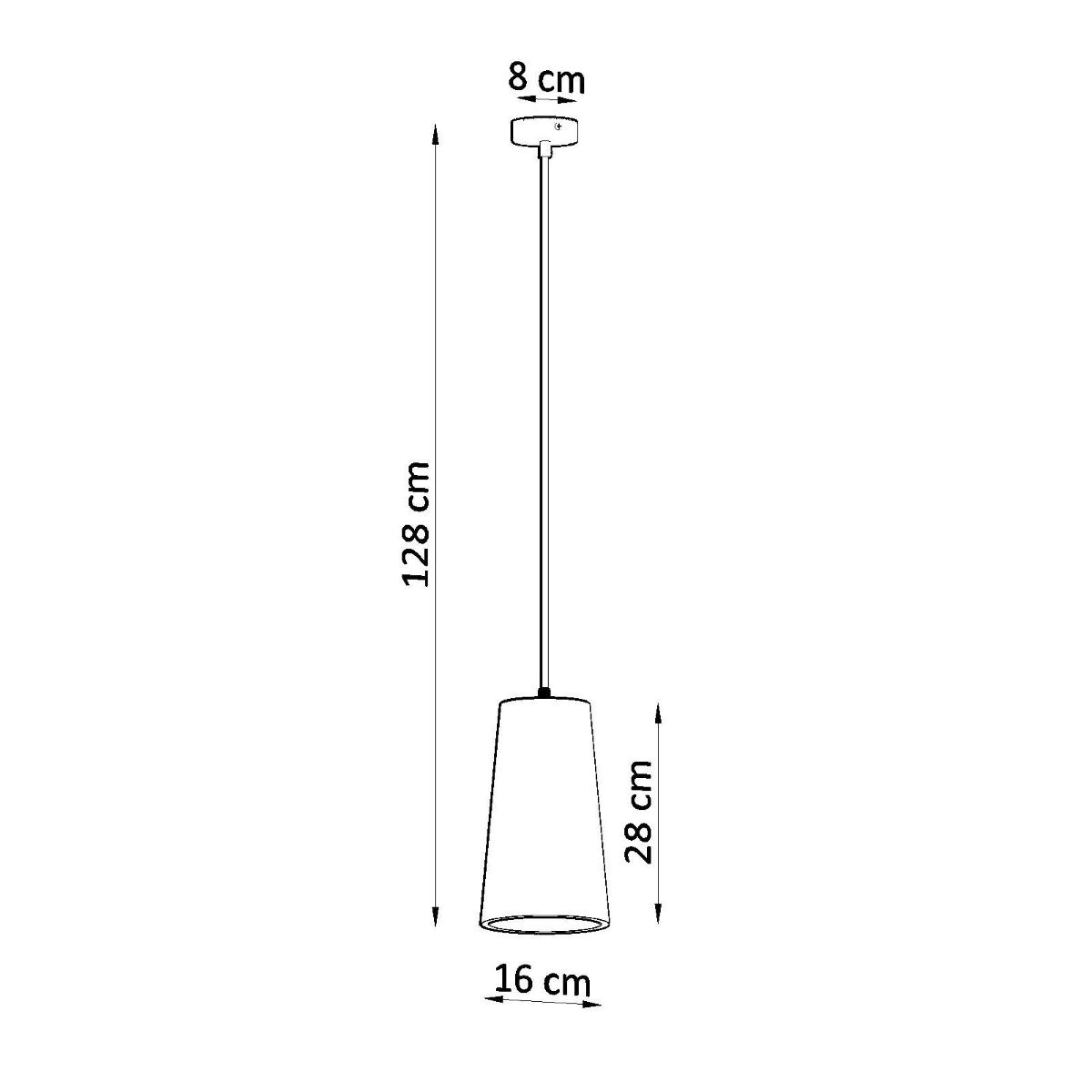 Lampa wisząca ceramiczna GULCAN 128x16x16cm nowoczesna E27 do salonu nr. 4