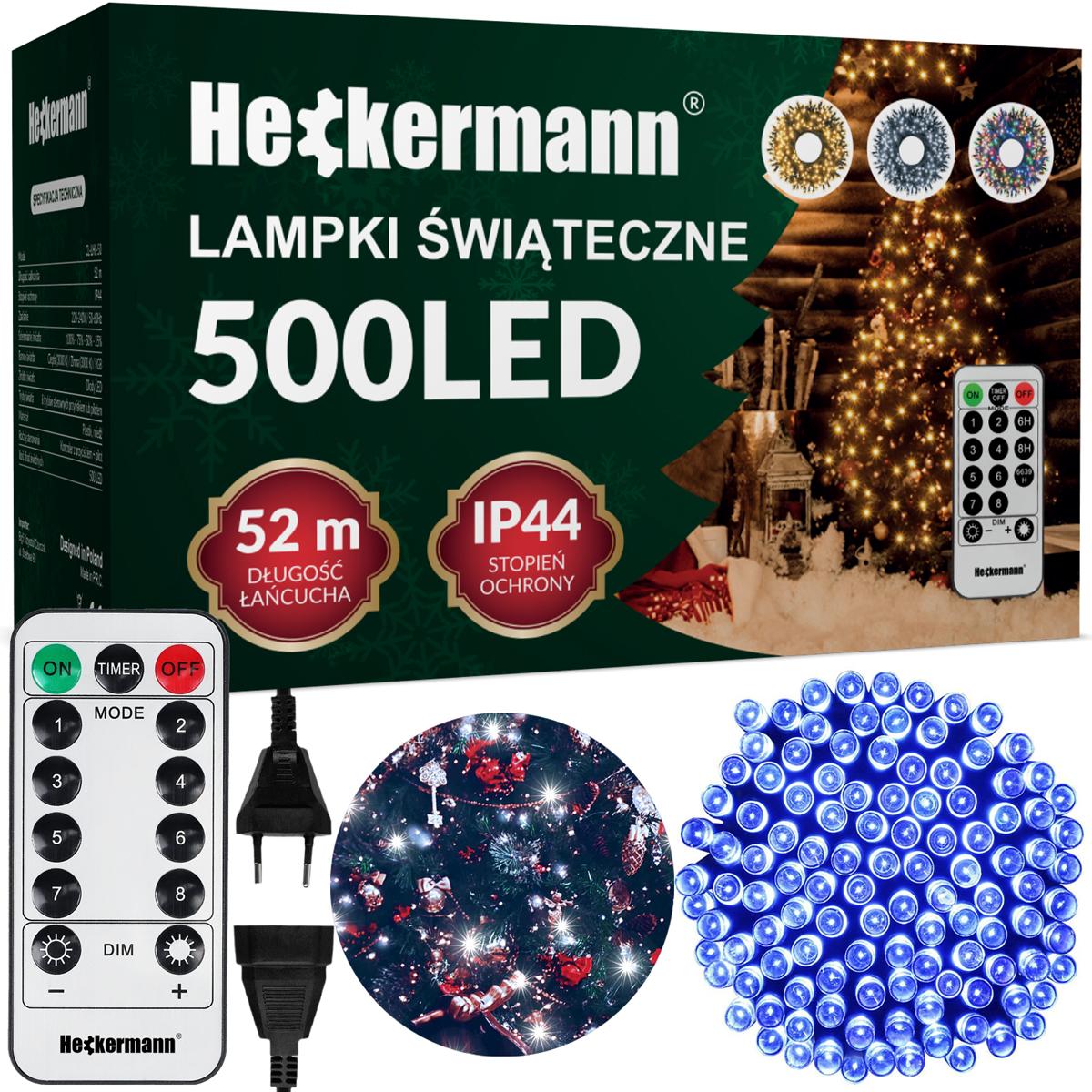 Lampki świąteczne Heckermann CL-LHL-50 500LED Cool