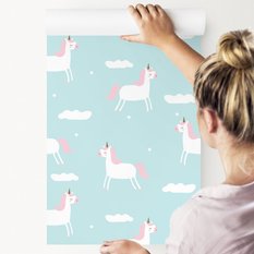 Tapeta Ozdobna Do Pokoju Dziecka JEDNOROŻCE Chmury  - Miniaturka zdjęcia nr 8