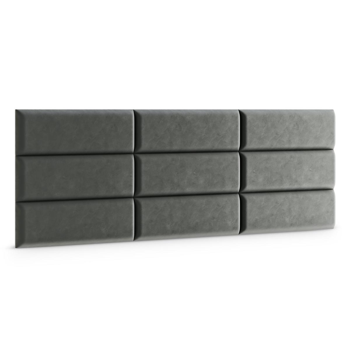  Panele tapicerowane 50x15 cm na ścianę magic velvet szary nr. 3