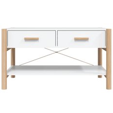 Stolik kawowy, biały 82x48x45 cm, materiał drewnopochodny - Miniaturka zdjęcia nr 5