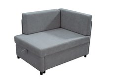 Sofa rozkładana dziecięca Viluś 106x75x80 cm narożnik jednoosobowy do pokoju z funkcją spania i przechowywania dla dzieci szary - Miniaturka zdjęcia nr 4