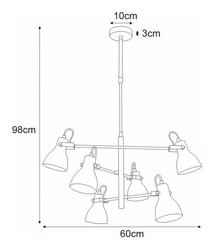 Lampa sufitowa K-8108 KANTI 60x100x60 cm do salonu lub pokoju biały/czarny - Miniaturka zdjęcia nr 4