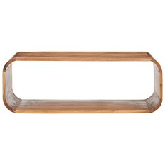  Stolik kawowy 90x50x30 cm z praktyczną półką z litego drewna akacjowego do salonu - Miniaturka zdjęcia nr 3